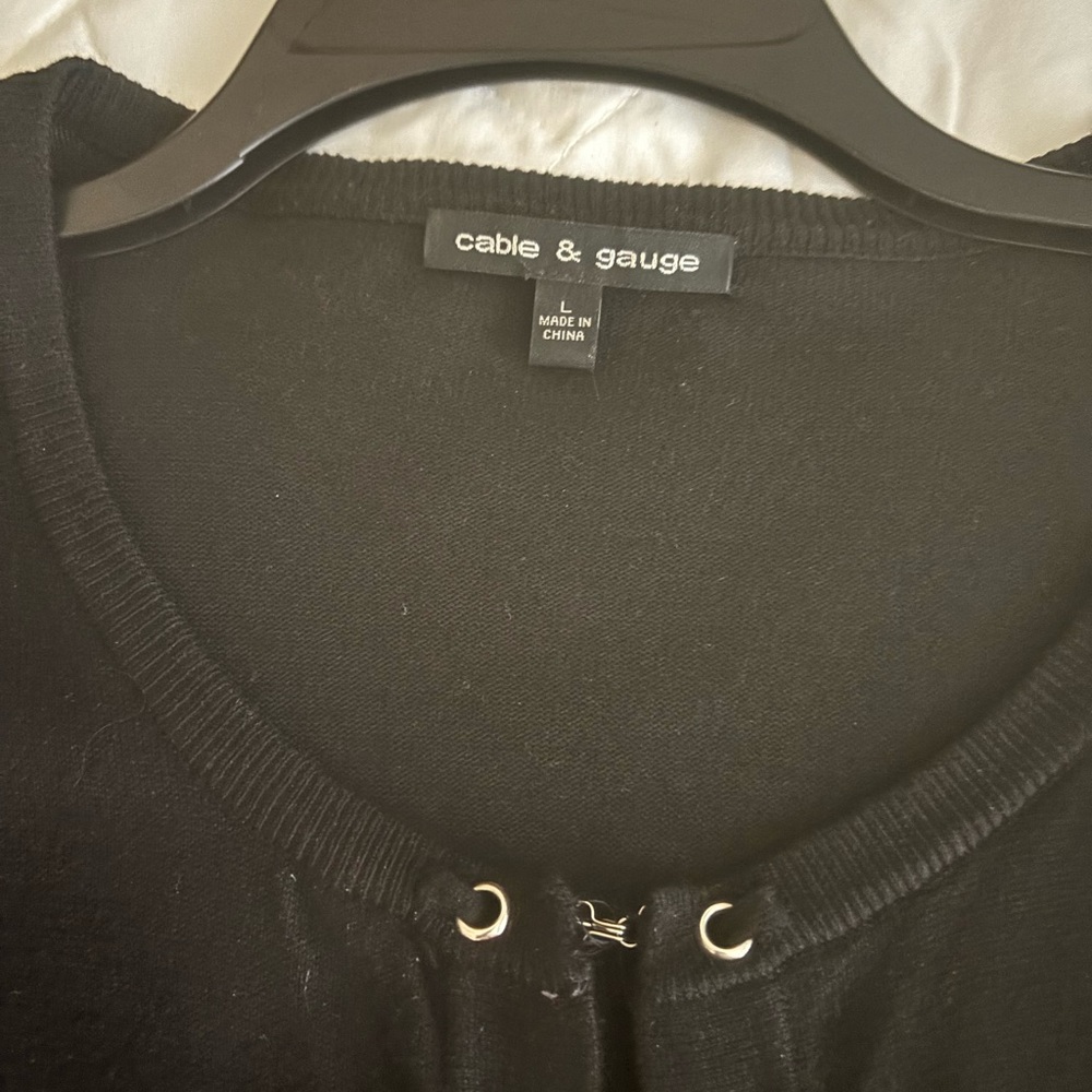 Cable & Gauge Classic Black Cardigan